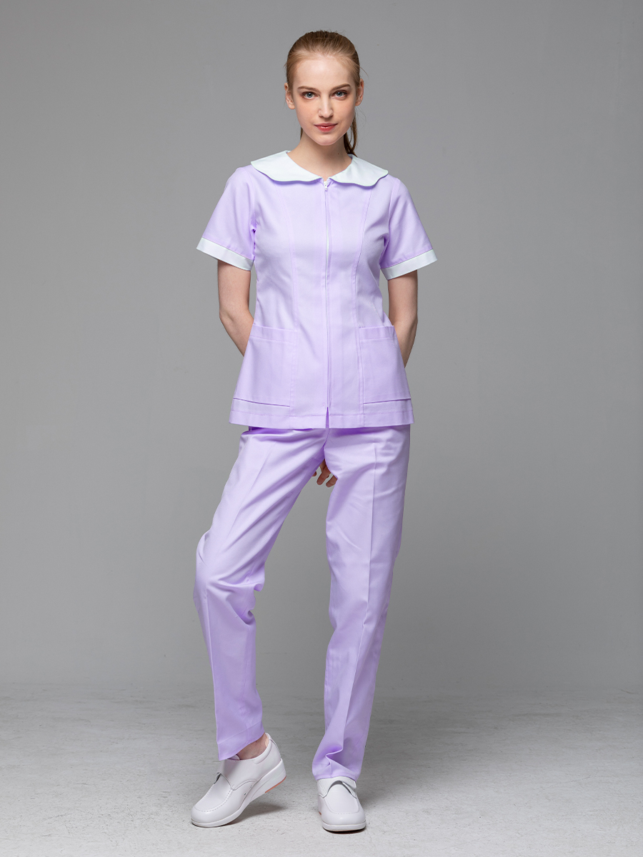 【 B209-C0  出清款 】女護理褲裝-B立挺布-丁香紫