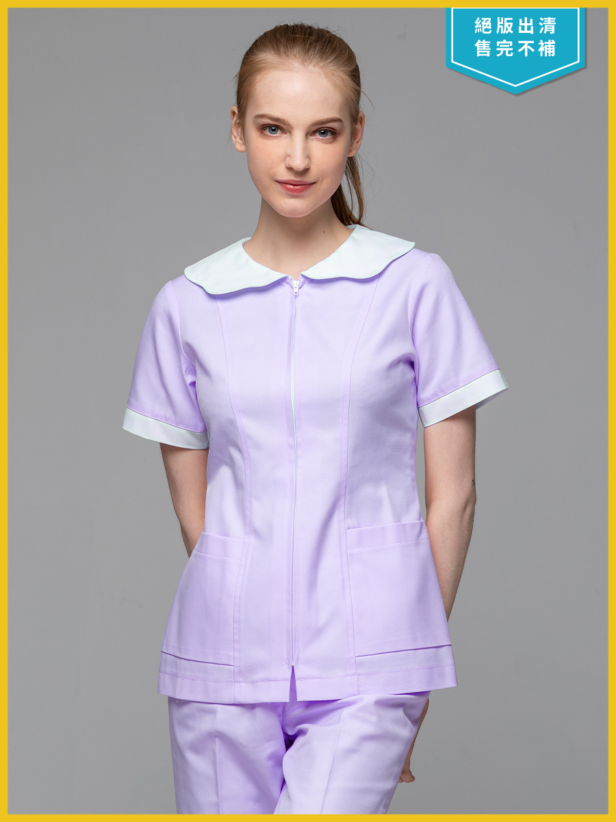 【 B209-C0  出清款 】女護理褲裝-B立挺布-丁香紫