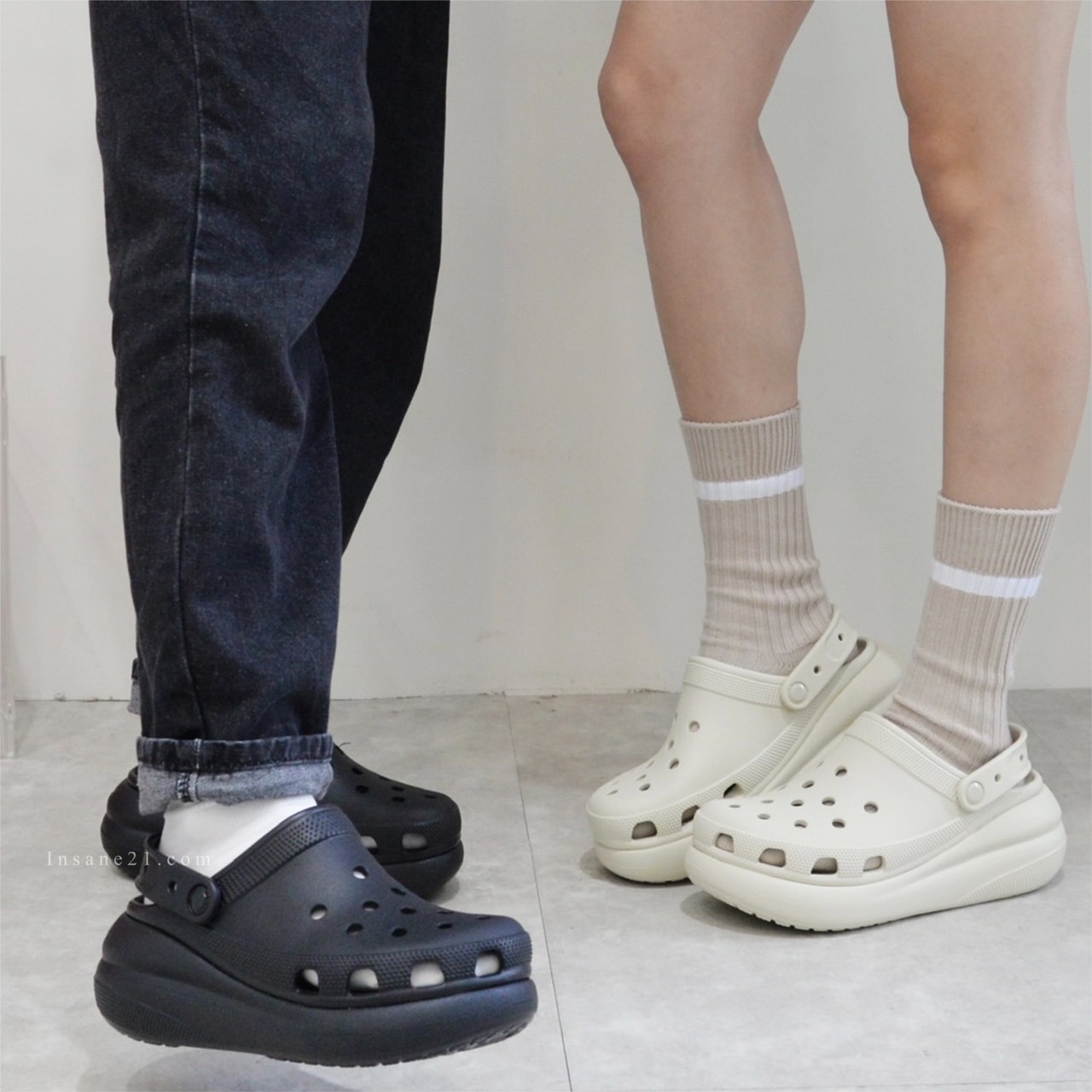 CROCS CLASSIC CRUSH CLOG 泡芙厚底洞洞鞋