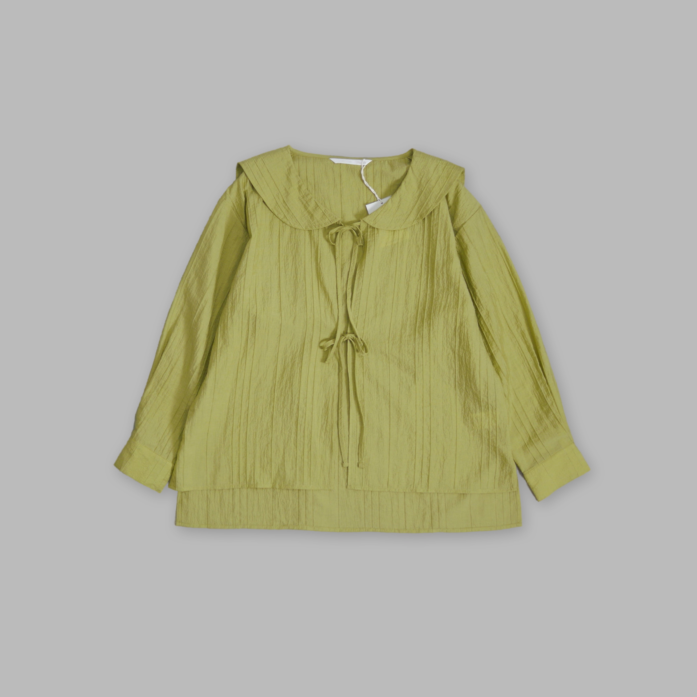 J.P.L. 水手領萊賽爾織紋繫帶罩衫 ╭ 4色 ╮