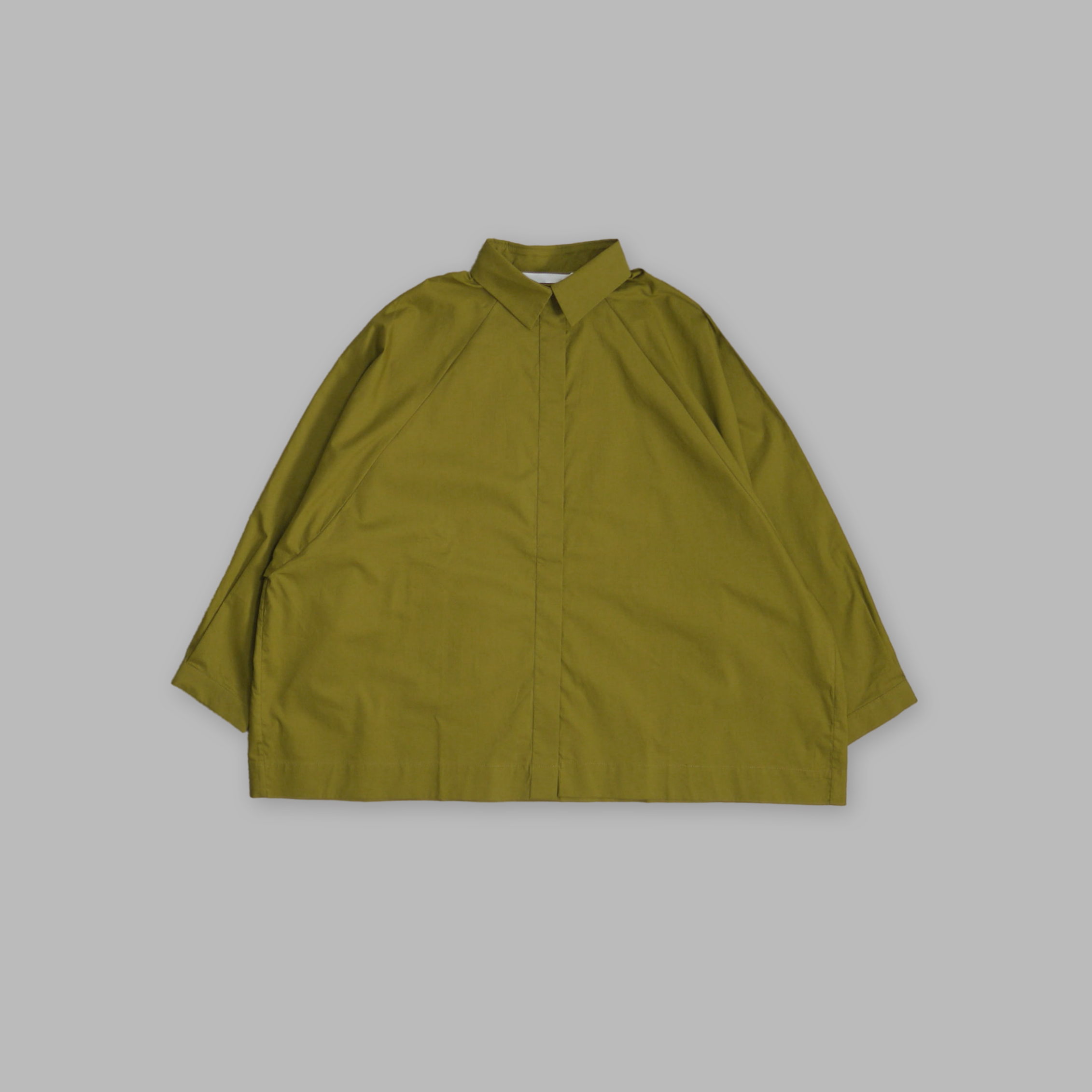 J.P.L. 尖領拉克蘭袖箱型襯衫 ╭ 2色 ╮