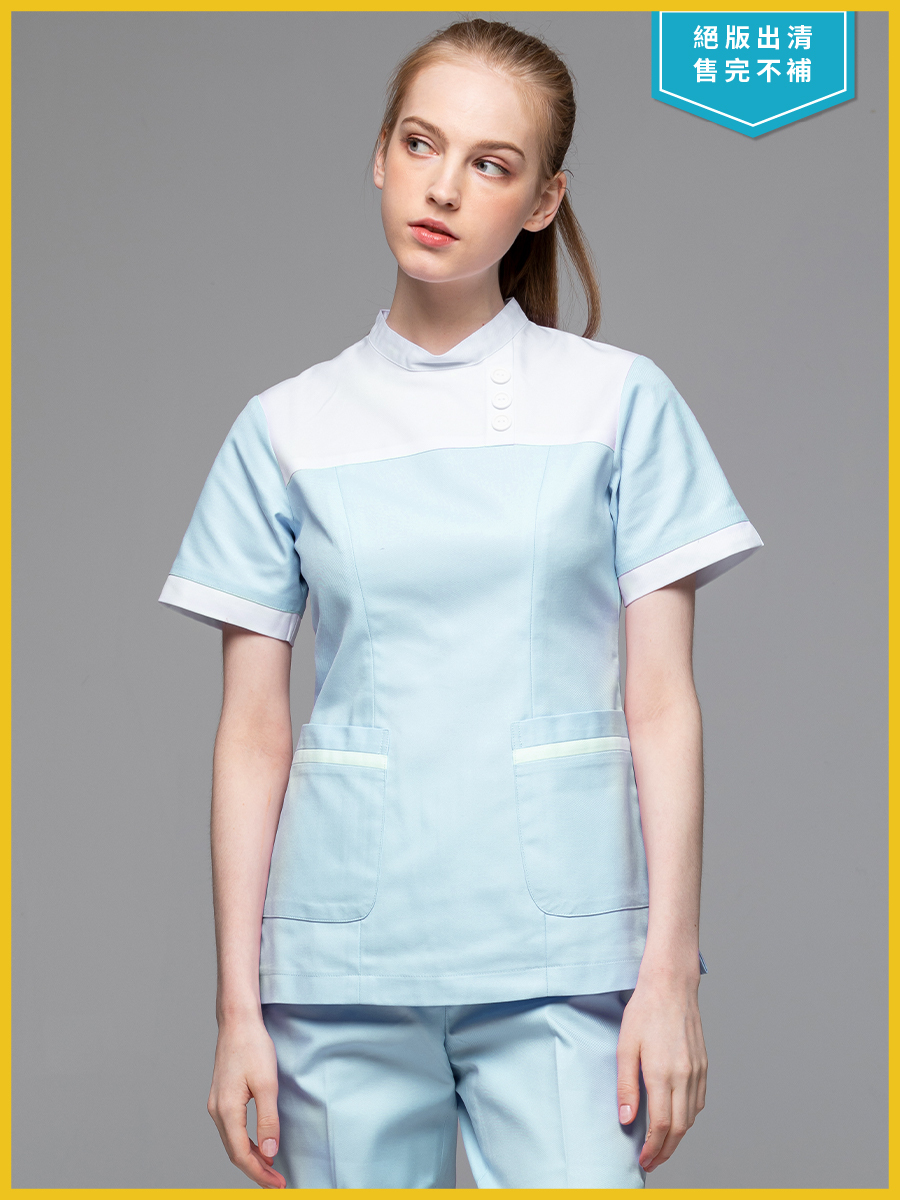 【 B220-B0  出清款 】女護理褲裝-B立挺布-寶寶藍