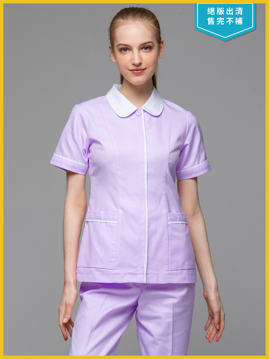 【 B222-C0  出清款 】女護理褲裝-B立挺布-丁香紫