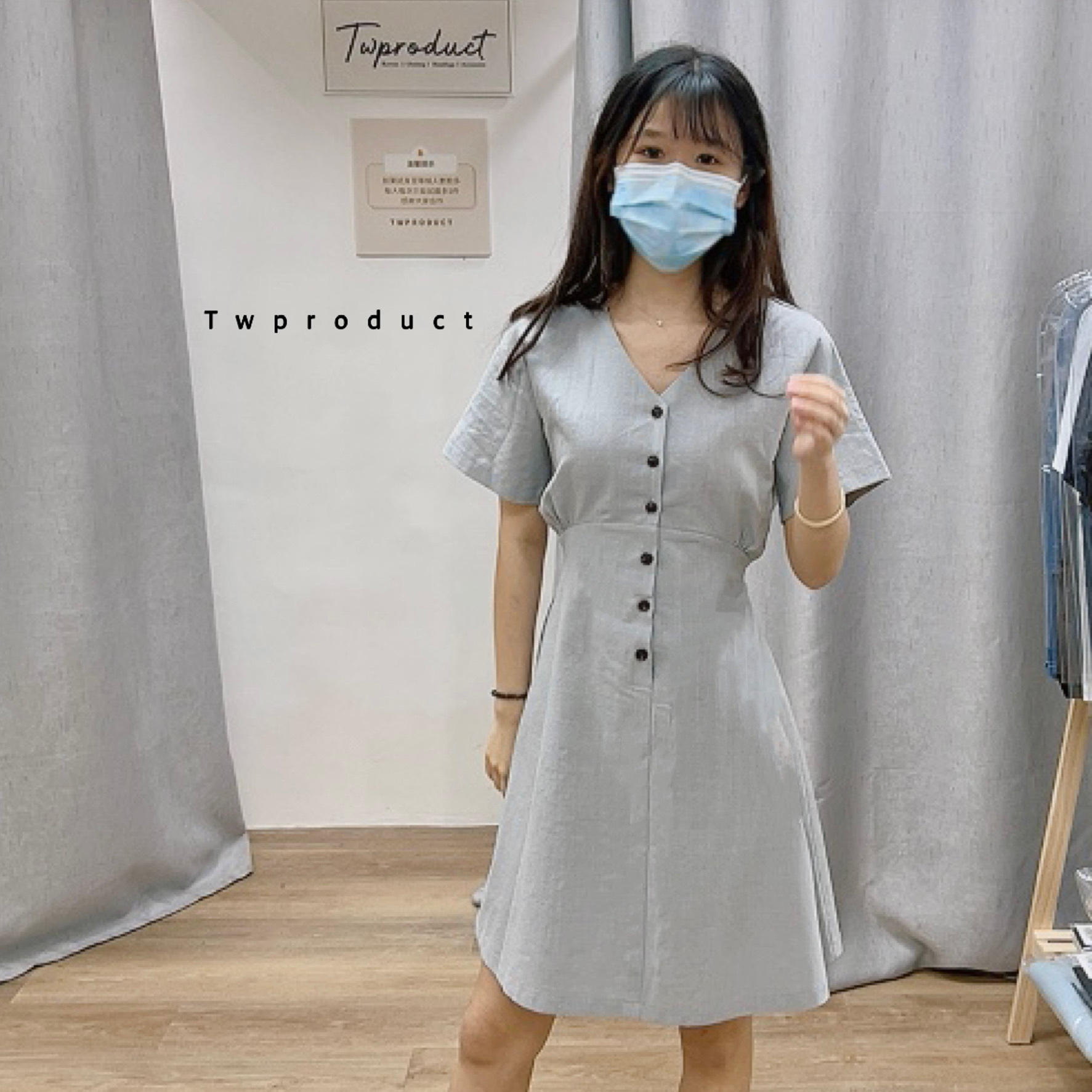 ✨ ||OPS04||韓國麻質修腰後綁結扣ops