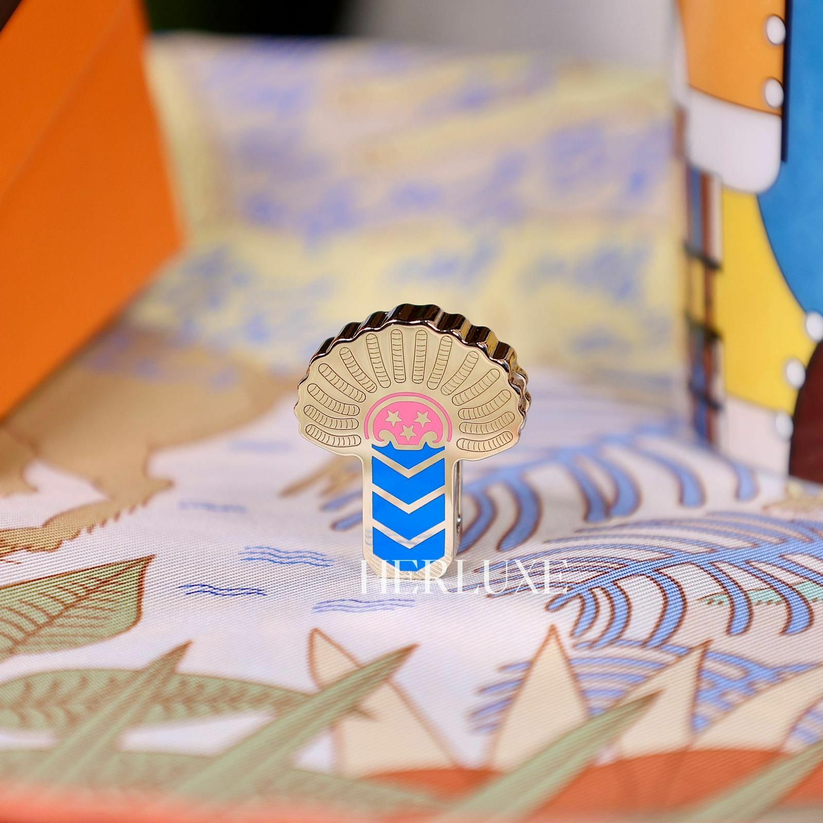 Epaulette twilly ring blue via / rose CP