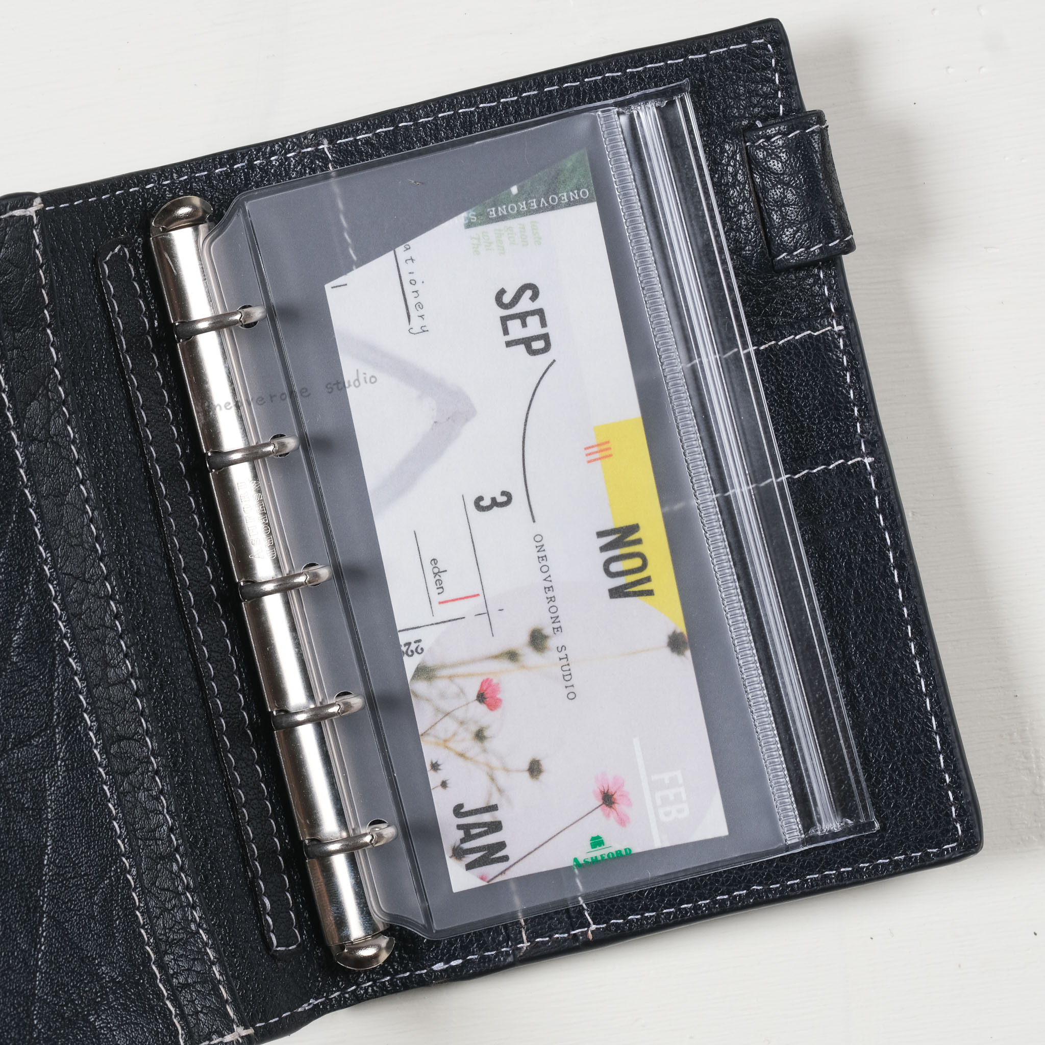 透明收納夾/ZIP式/MICRO5/ASHFORD/JAPAN