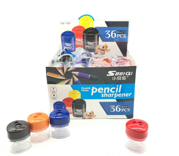 手动双孔铅笔刨（颜色随机）