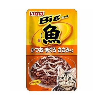 INABA BIG-鰹魚+吞拿魚味 80g【原箱12包】