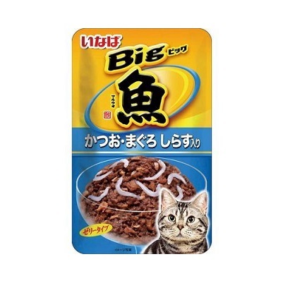 INABA BIG-吞拿魚+白飯魚 80g【原箱12包】