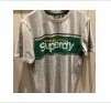[S] SUPERDRY CORE LOGO STRIPE TEE,GREY MARL, M1011925A-07Q [FINAL SALE] (SSD21)