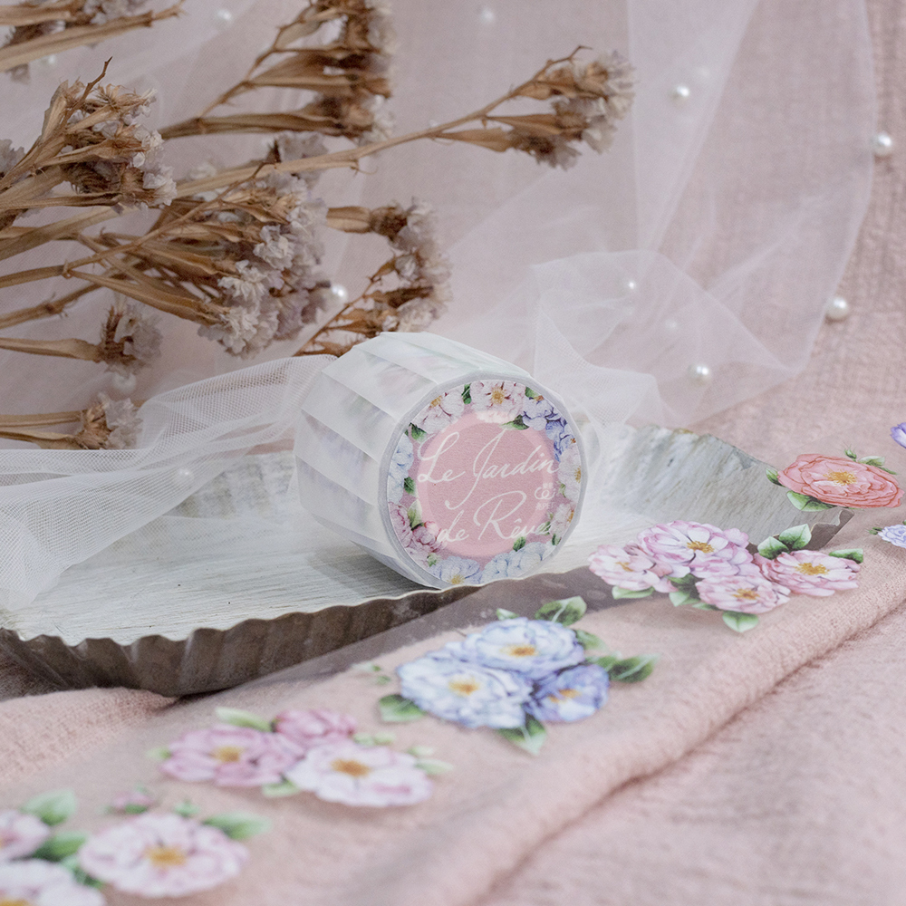 樂意Loi ． 玫瑰園Le Jardin de Rêves 5cm亮面PET膠帶 <整捲/分裝>