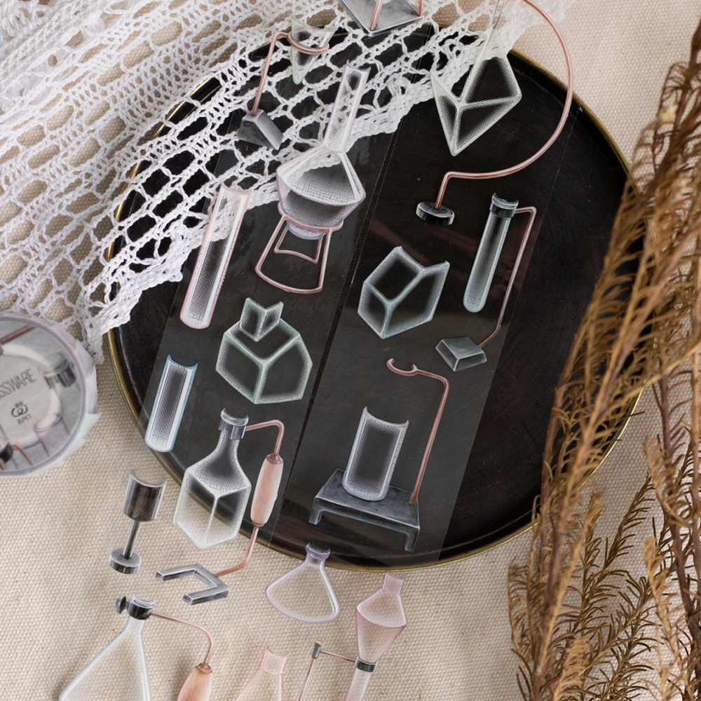 樂意Loi ． 玻璃器皿 5cm亮面PET膠帶 <整捲/分裝>