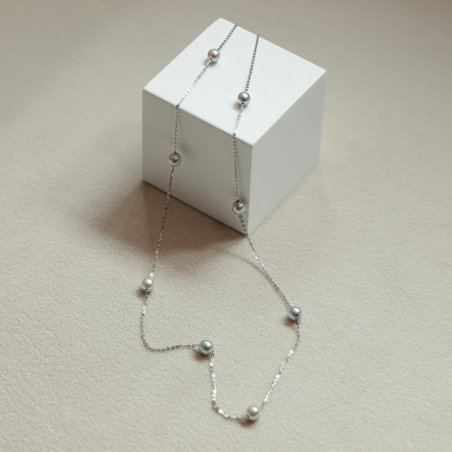 純銀滿天星AKOYA珍珠頸鏈（產品編號：NG002）