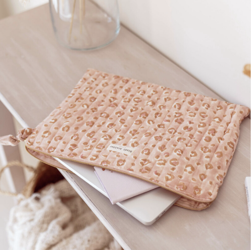 豹紋腮紅粉 |13" 筆電收納包