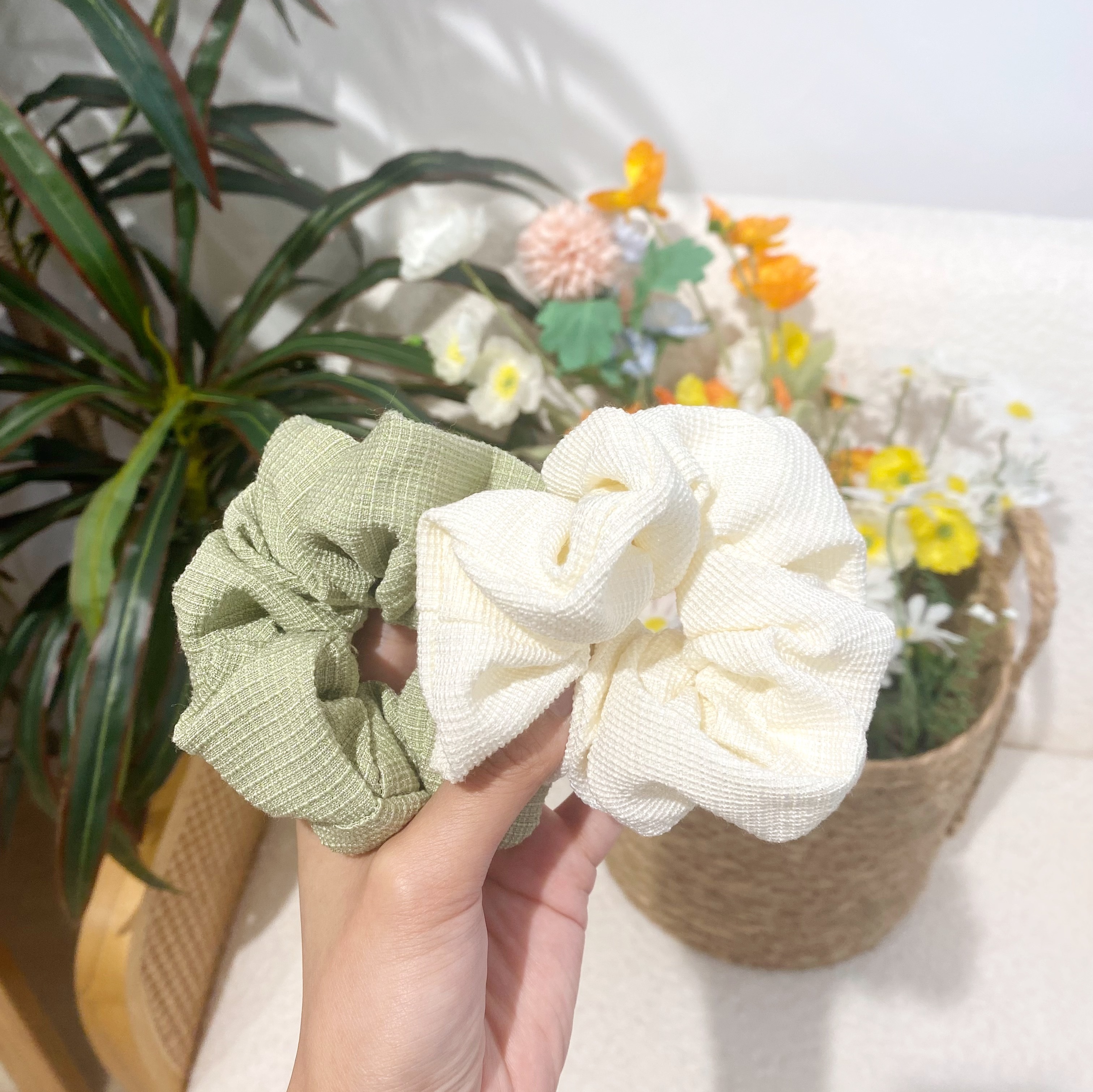 AC039 Garden Hair Scrunchies