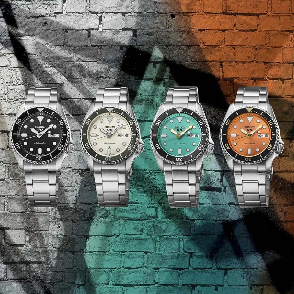 萬年鐘錶 - SEIKO  5 Sports   小版SKX 經典黑面機械水鬼   SRPK29K1 / 4R36-14B0D 錶徑38MM