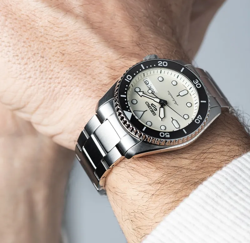 萬年鐘錶 - SEIKO  5 Sports   小版SKX 經典白面機械水鬼   SRPK31K1 /  4R36-14B0S  錶徑38MM