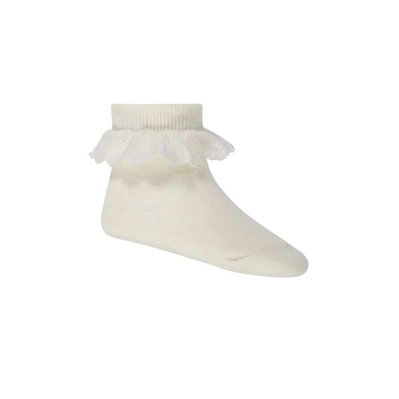 Jamie Kay-Frill Ankle Sock-蕾絲短襪(White)