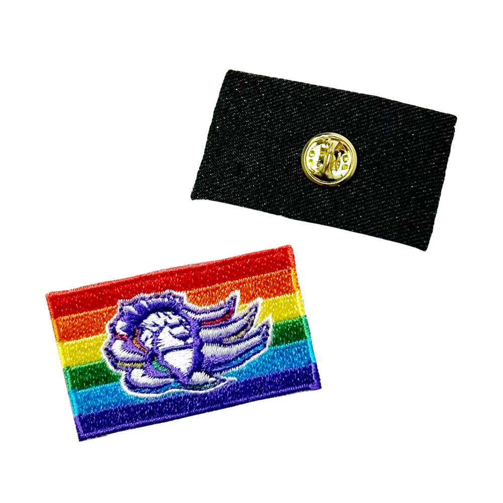 22-23 攻城獅彩虹刺繡別針｜獅頭