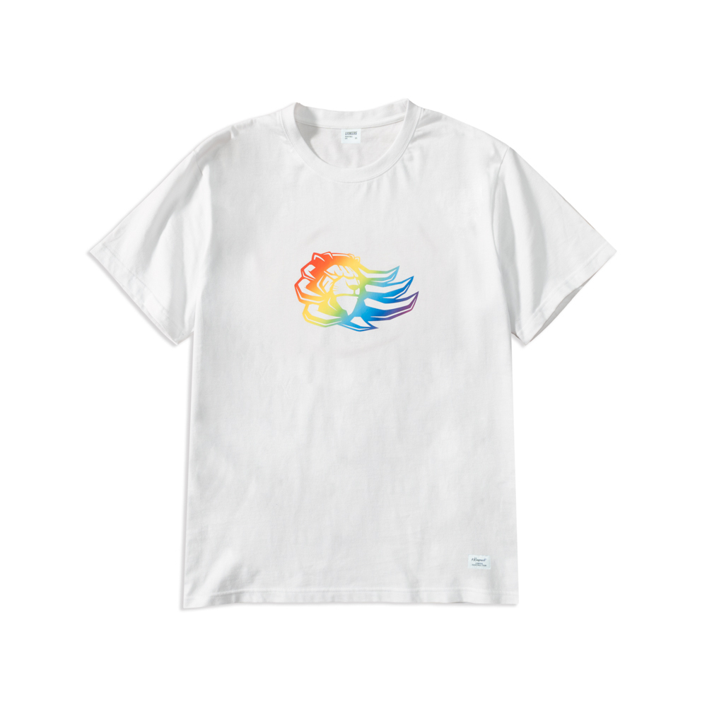 22-23 彩虹獅頭短T｜白