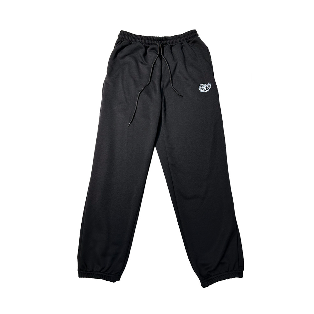 22-23獅頭款棉長褲 | 黑