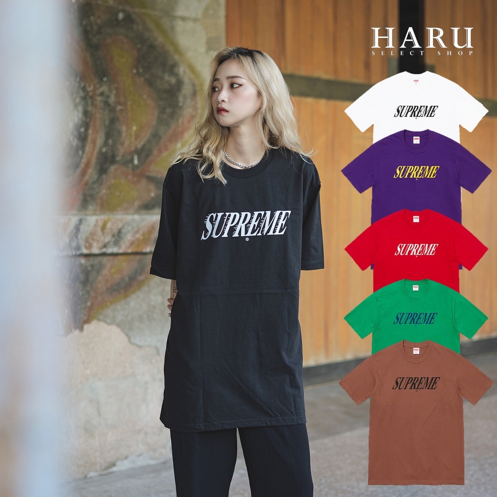 [HAru] Supreme Slap Shot Tee FW22 box logo 字母黑白紫紅綠咖啡