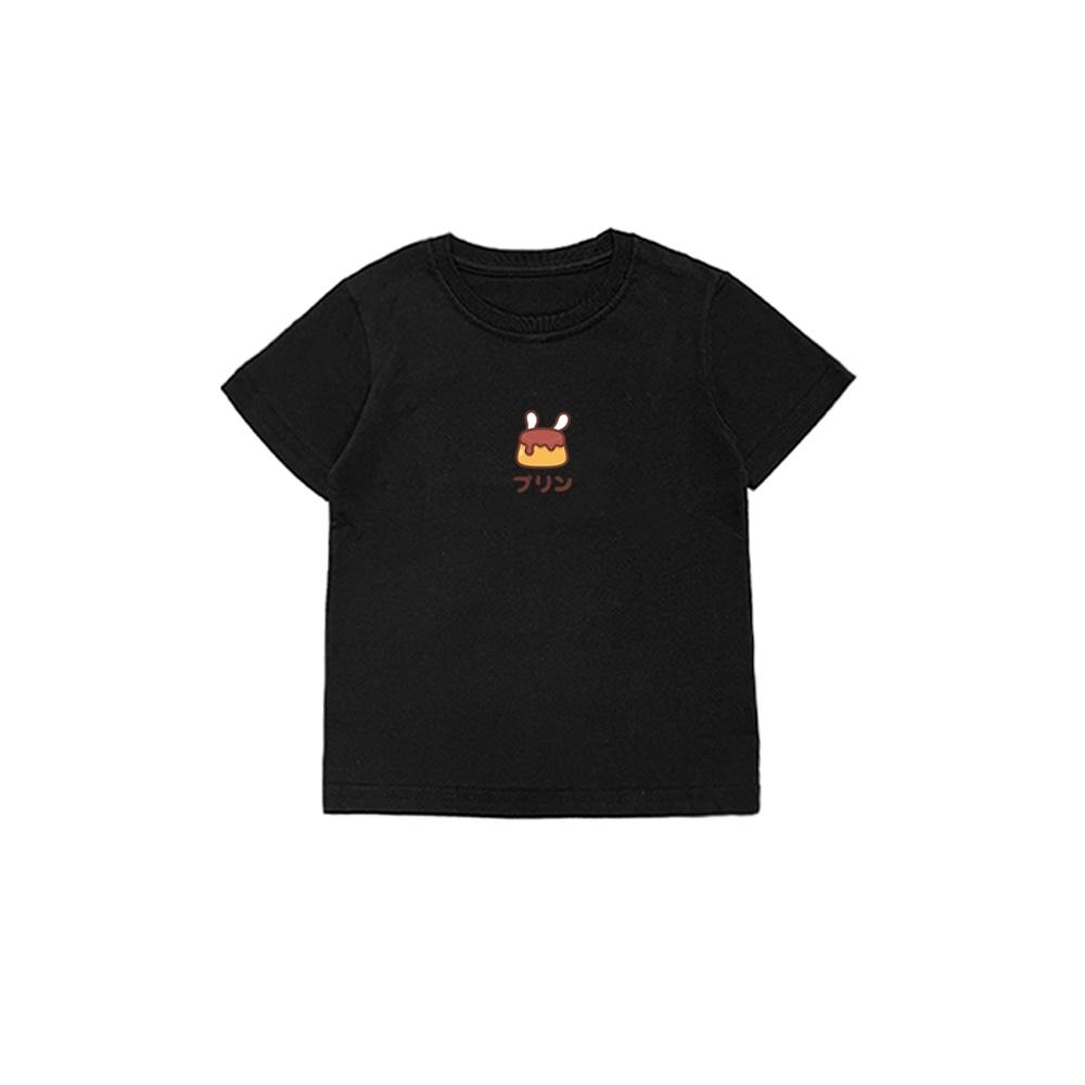 XCTRLx香菇妹布丁童裝短T-黑