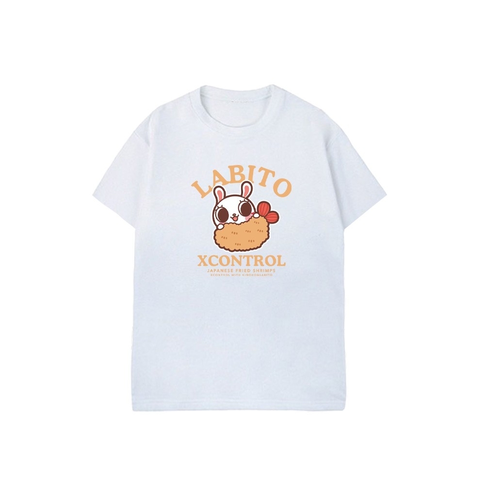 XCTRLx香菇妹聯名炸蝦短T-白