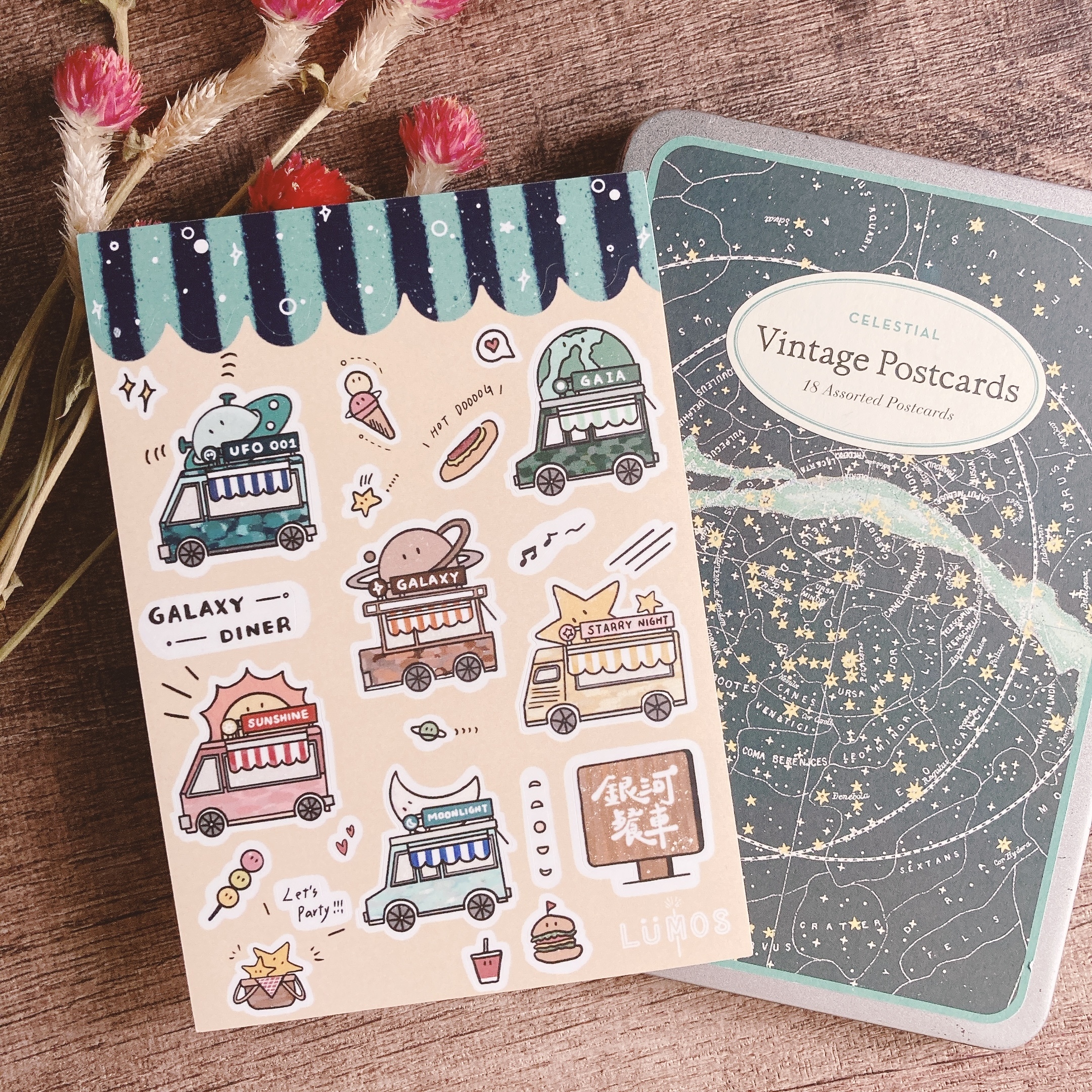 嗨賴 x LUMOS | 銀河餐車 割型貼紙