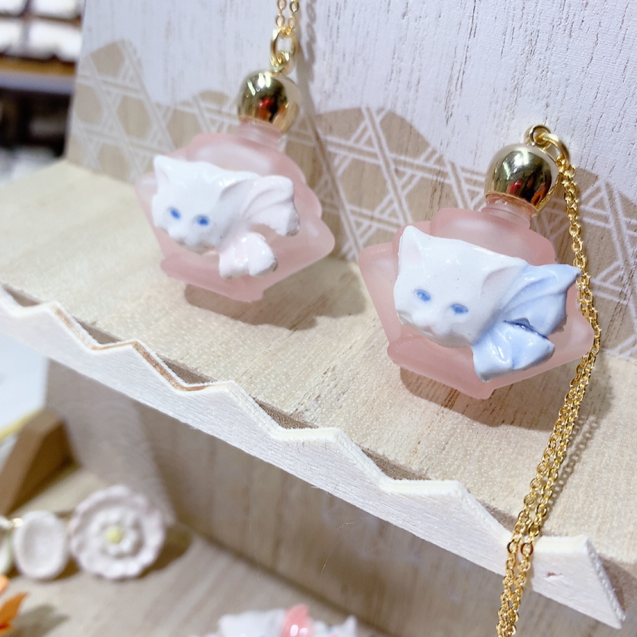 [手作家] 貓咪香水瓶頸鏈