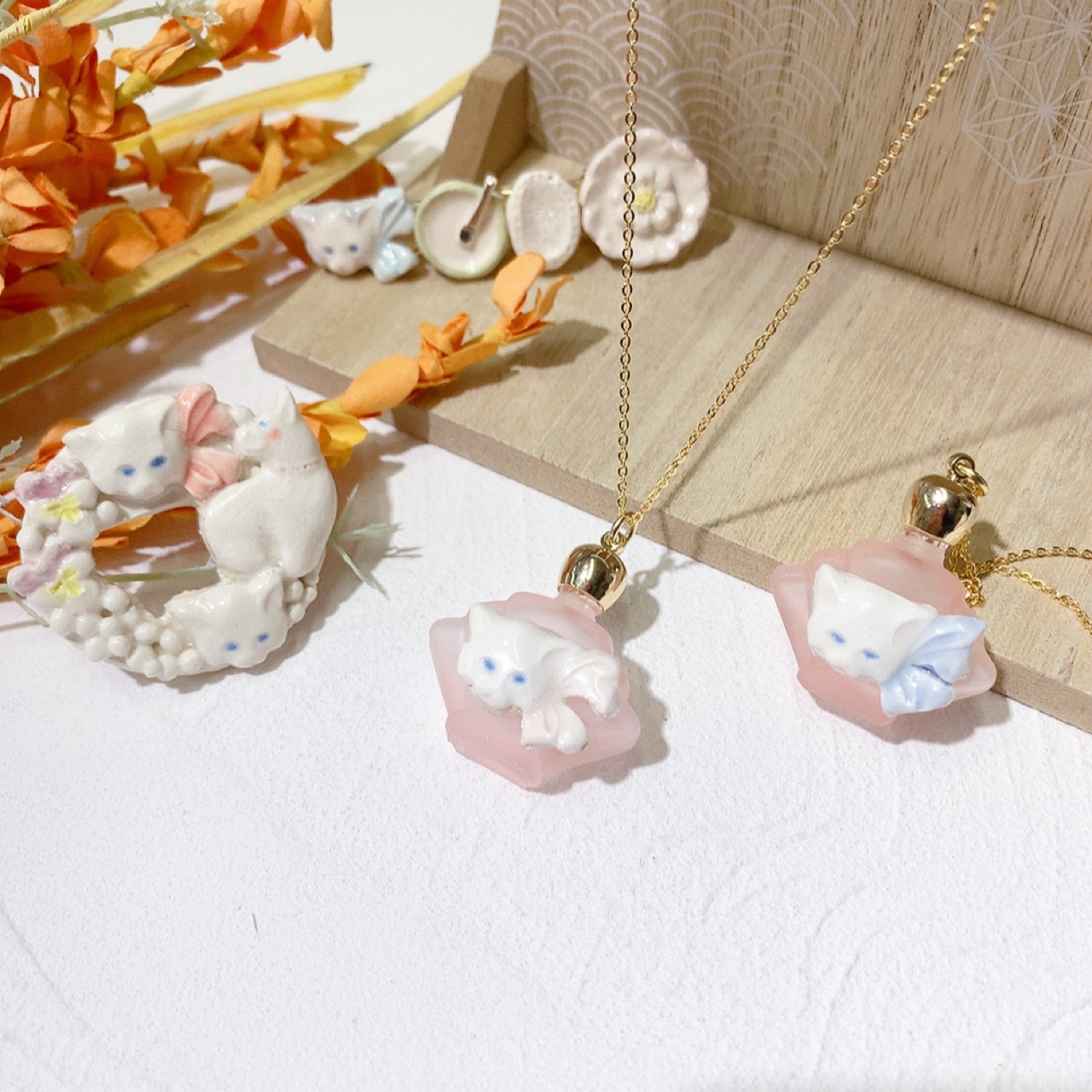 [手作家] 貓咪香水瓶頸鏈