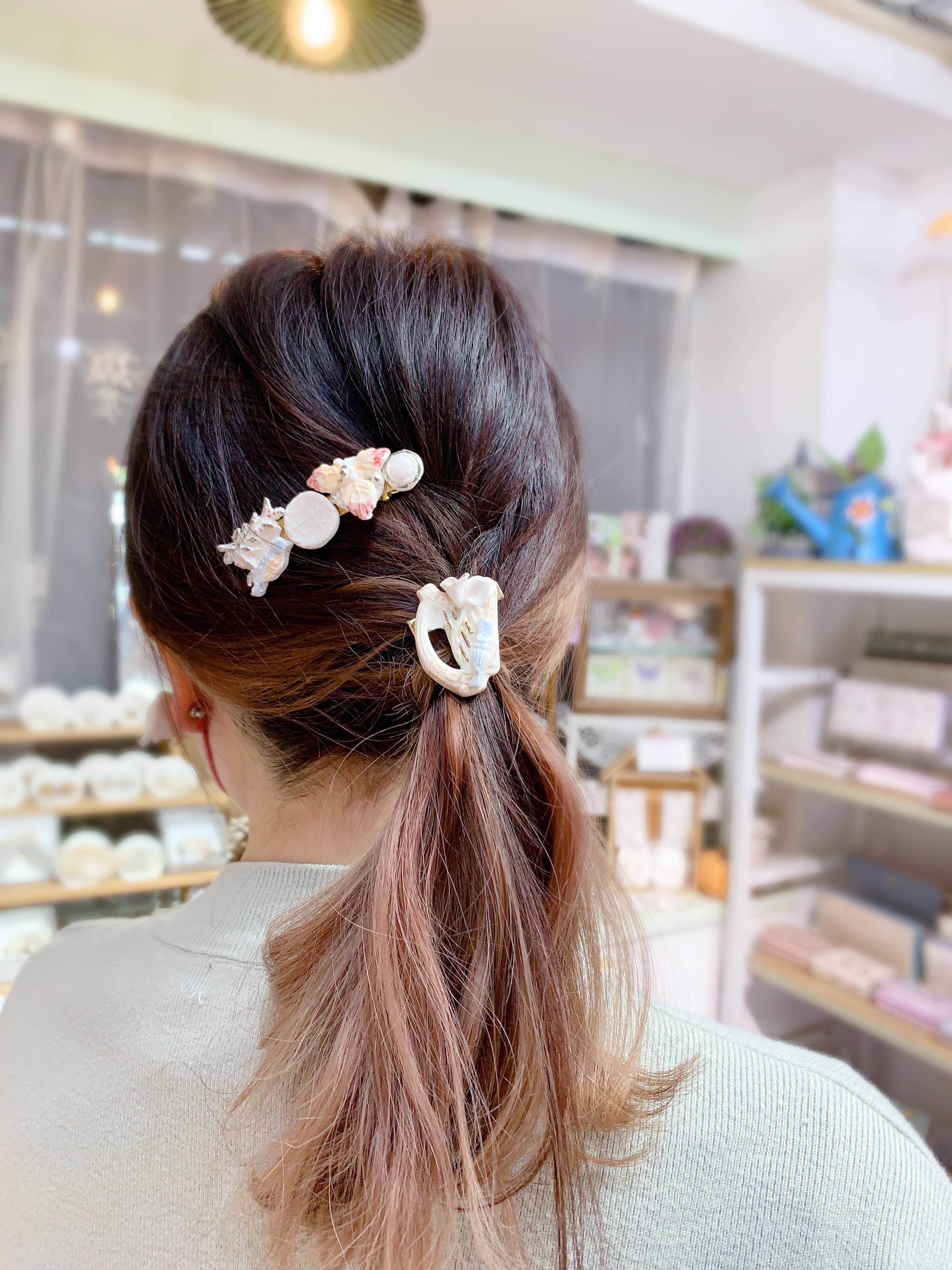 [手作家] 小鳥與豎琴髮夾/胸針