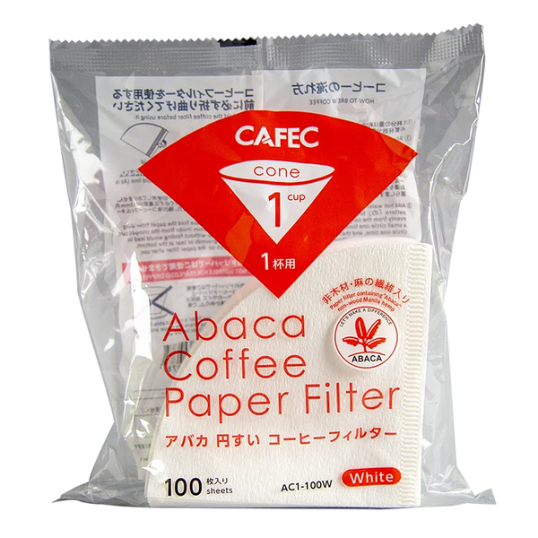 CAFEC 三洋 abaca漂白錐形濾紙 2~4人份 (100入/包)
