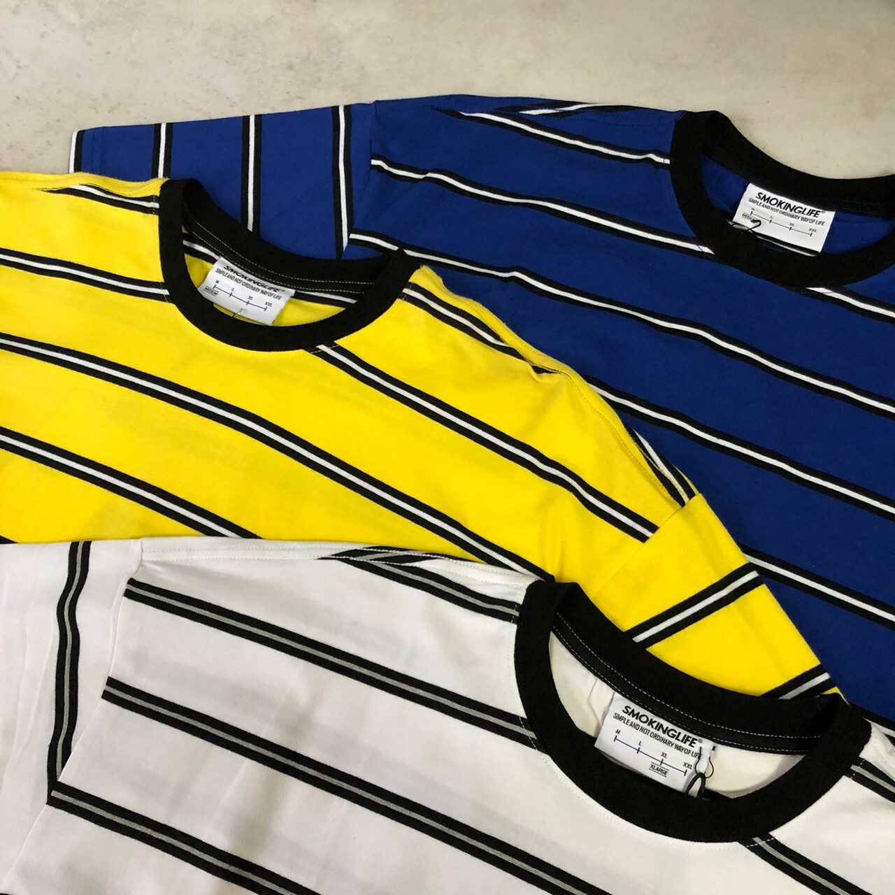 Smokinglife 日系條紋短袖