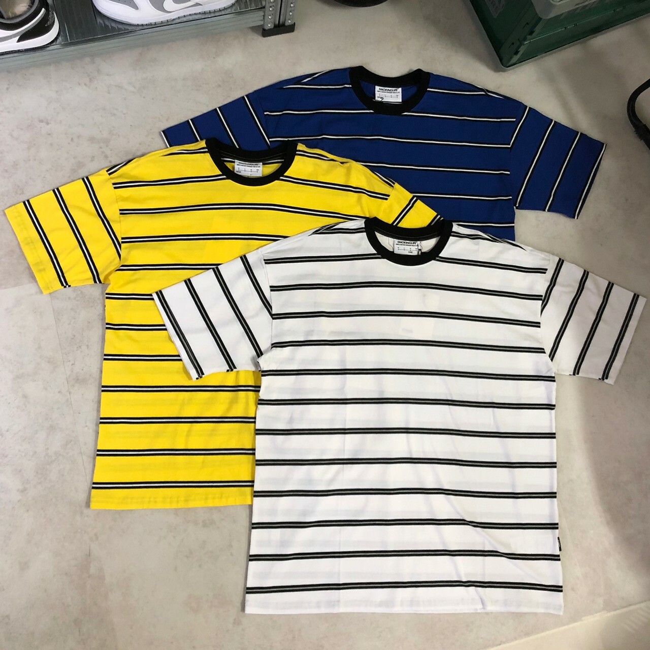 Smokinglife 日系條紋短袖