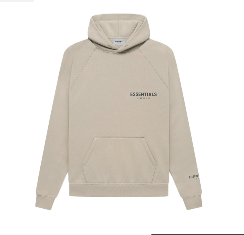 Fear of God Essentials Core Collection Pullover Hoodie 反光logo TAN