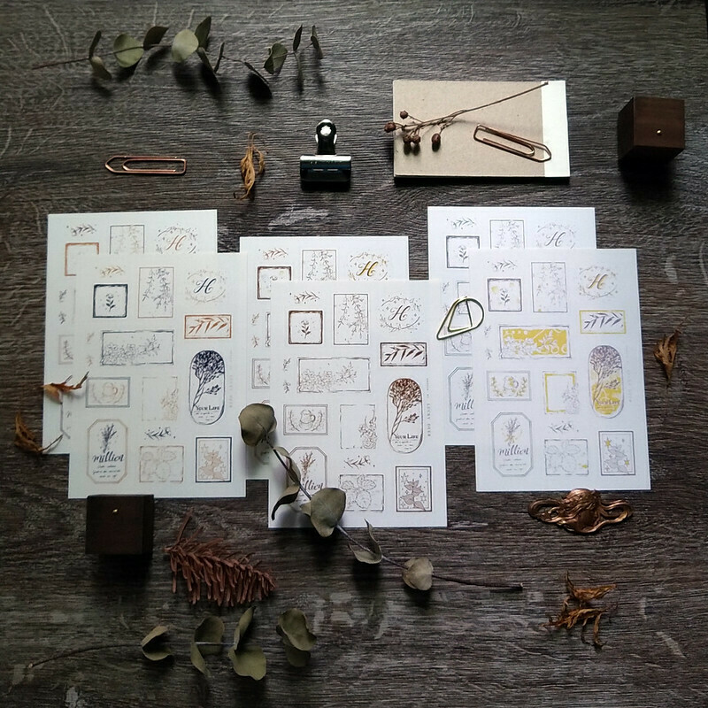 杏仁鹿Lucky Deer ． 花草絮語-Your Life 割型貼紙