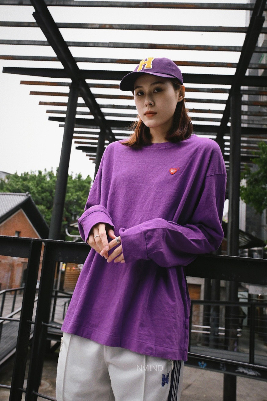 <快速出貨>HUMAN MADE 跳愛心火圈老虎 紫