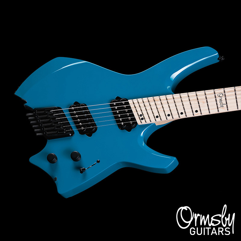Ormsby Goliath GTR Miami Blue 扇形指板無頭七弦電吉他
