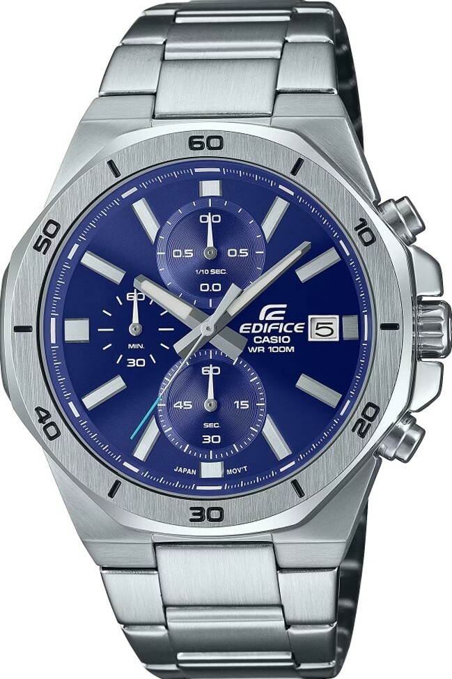 萬年鐘錶 - CASIO EDIFICE 系列  三眼計時男錶 EFV-640D-2AV 錶徑 : 44.3MM