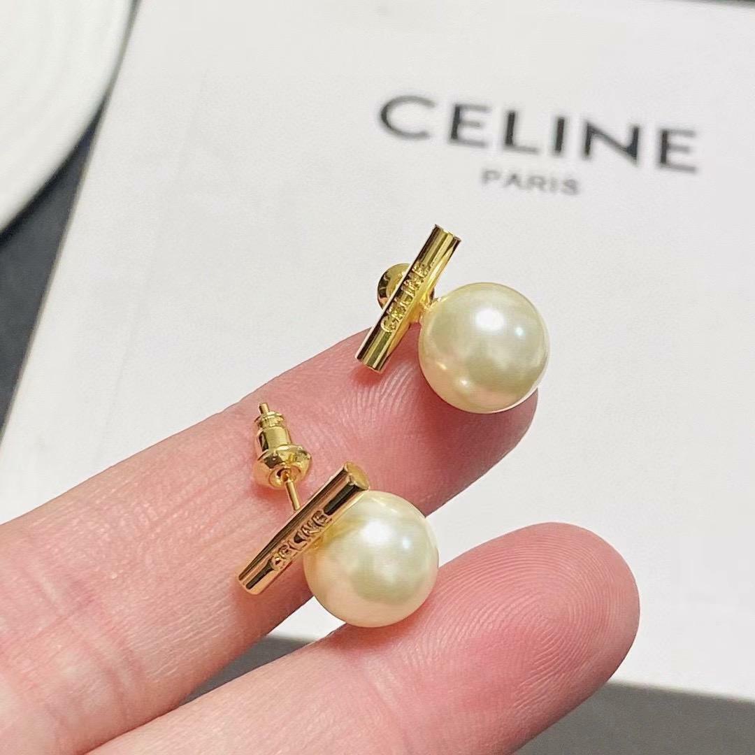 Celine珍珠耳環