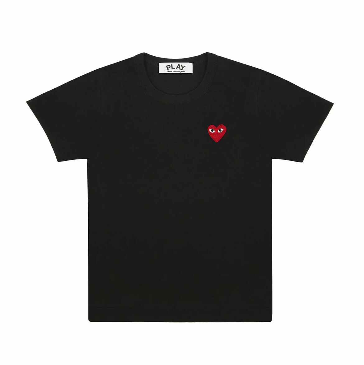 PLAY CDG TEE MENS BLACK X RED