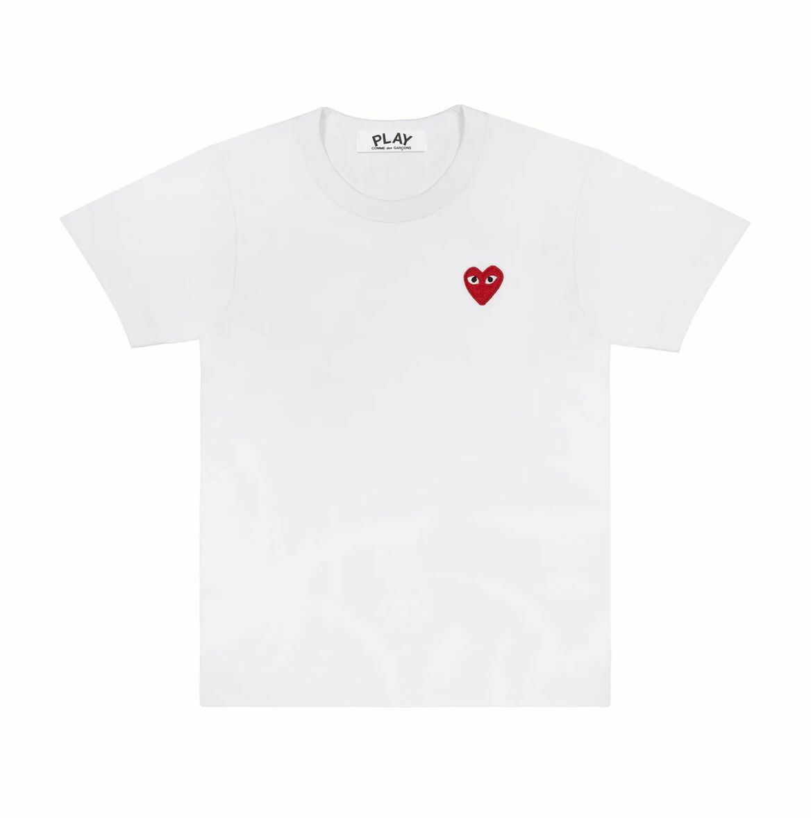 PLAY CDG TEE LADIES WHITE X RED