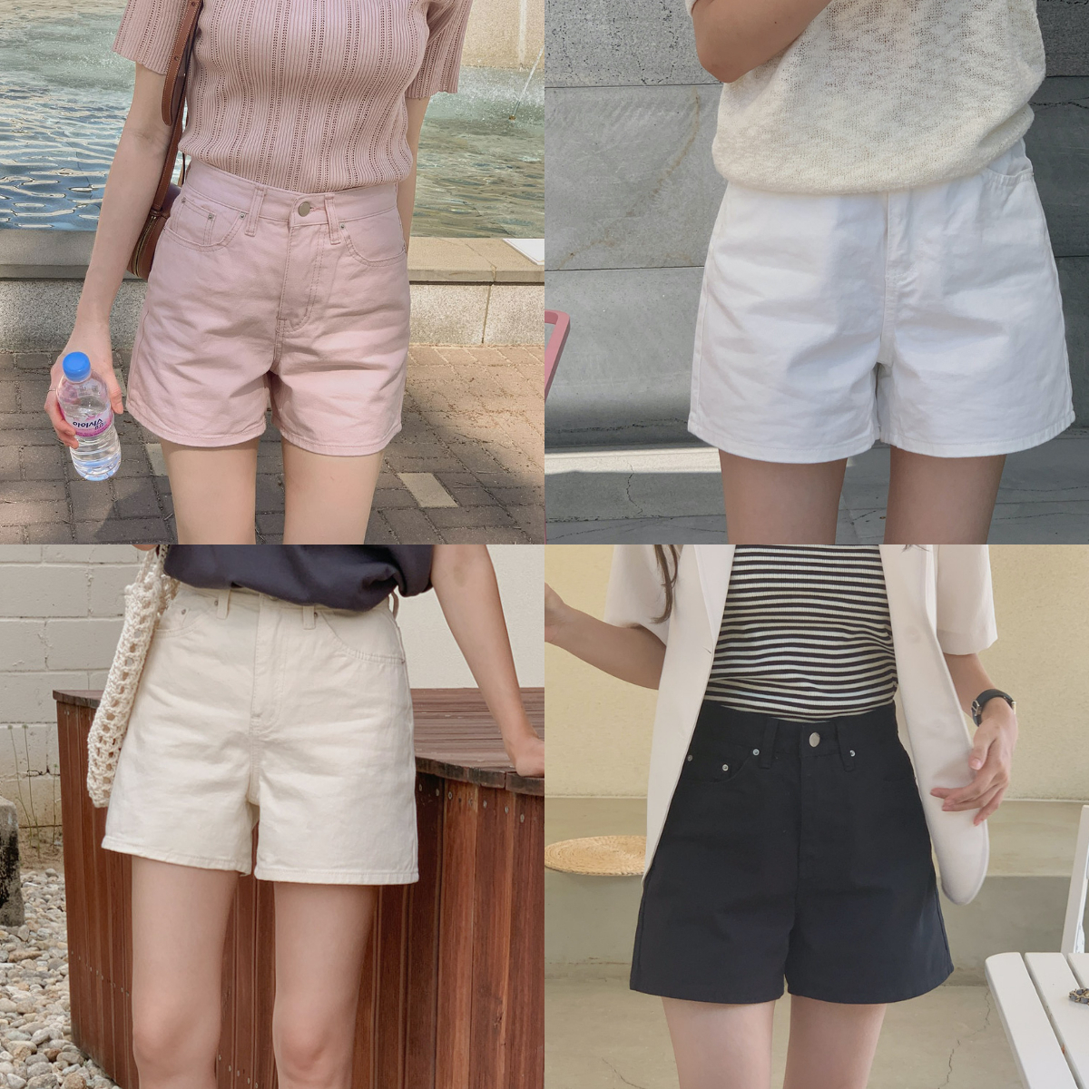 韓國Cherrykoko授權 簡約風斜紋布棉質短褲【MADE, CRKO】系列