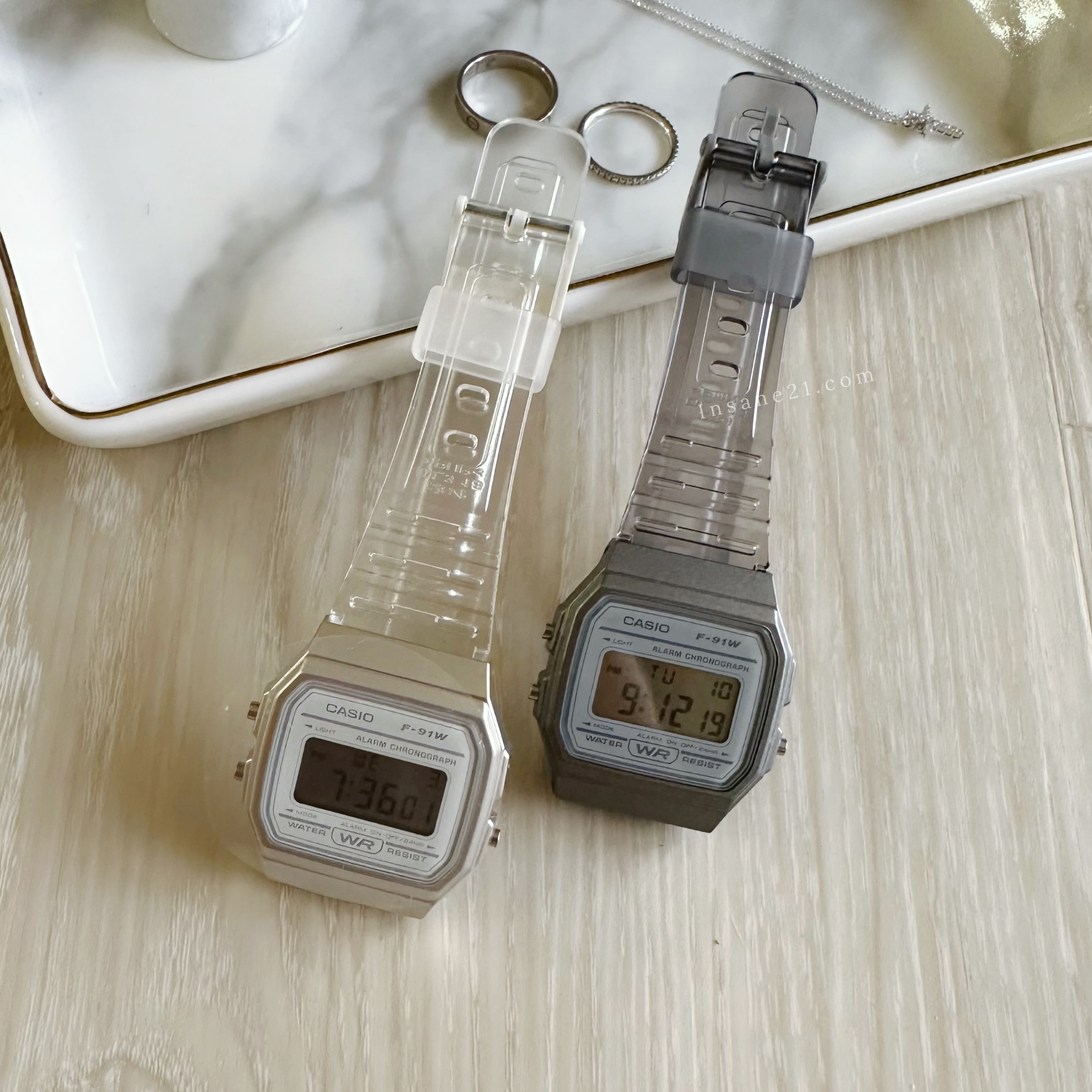 CASIO 果凍材質系列手錶 F-91WS