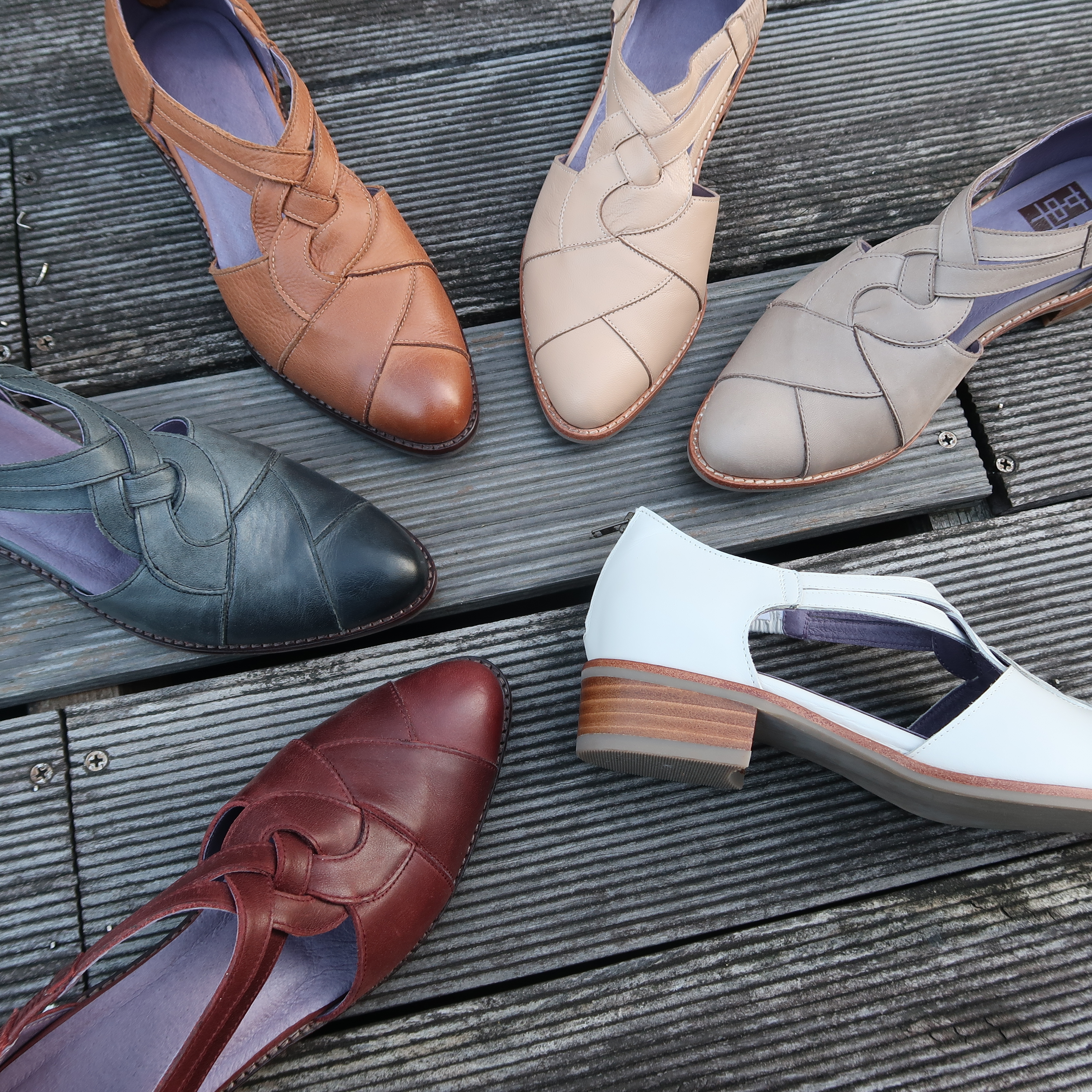 【復古年代】MIT真皮小木跟麻花捲紳士鞋簍空涼鞋平底鞋包鞋