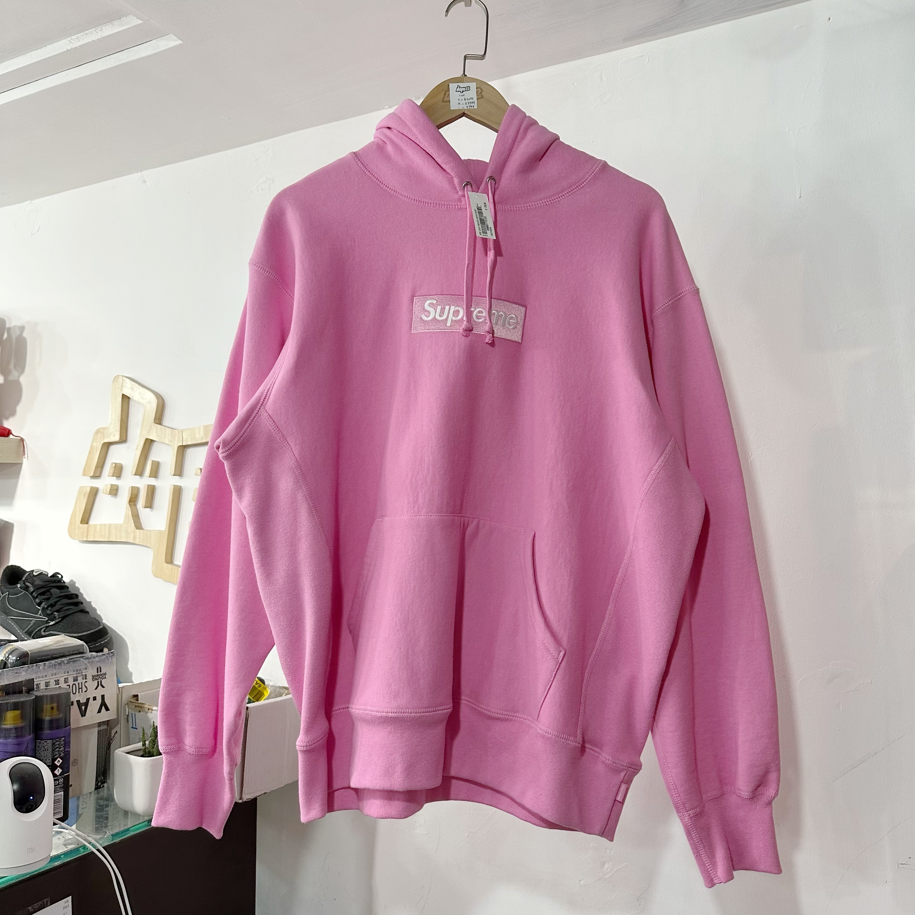 Supreme Box Logo Hooded Sweatshirt (FW21) Pink