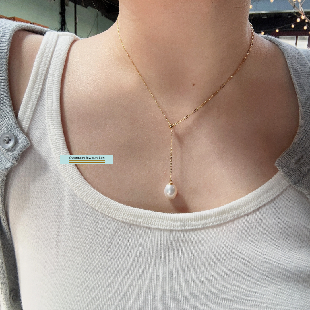 水滴珍珠 - 多變化造型項鍊