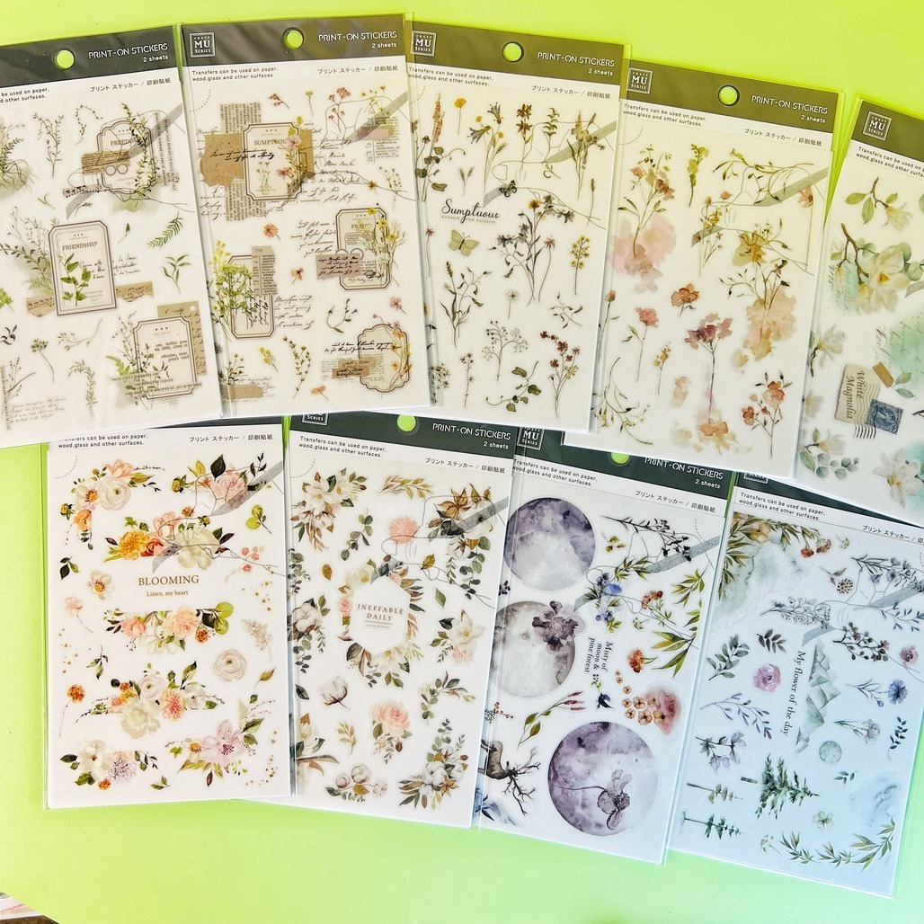 MU ． 2023第二季新品 no.219~227 轉印貼紙 Print-On Stickers
