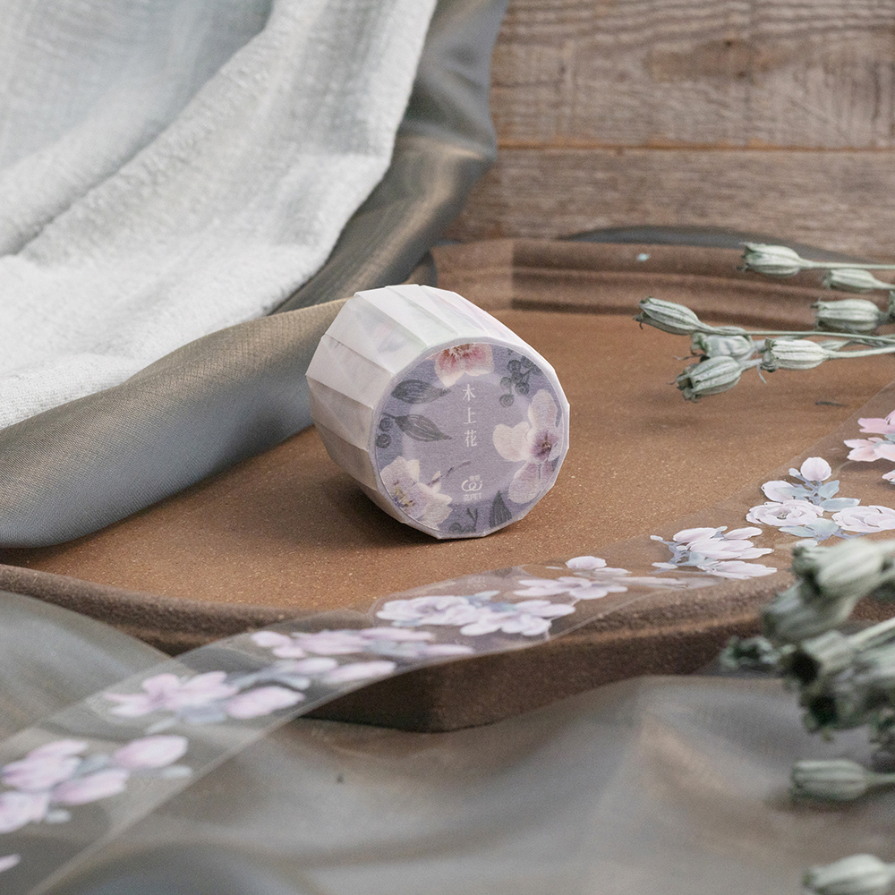 樂意Loi ． 木上花Treetop flowers 5cm亮面PET膠帶 <整捲/分裝>